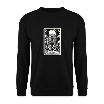 Tarot Card The Lovers VI, Tarot Card Skeletons - Unisex Sweatshirt - black - Front - Alina (178cm) & Michal (187cm)