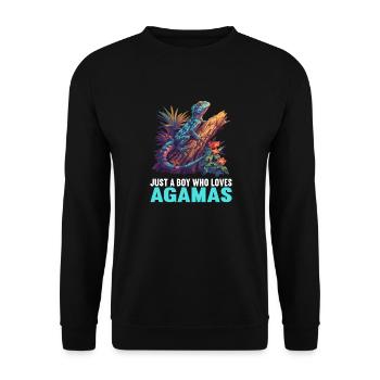 Agamen Agame - Unisex Sweatshirt - black - Front - Alina (178cm) & Michal (187cm)