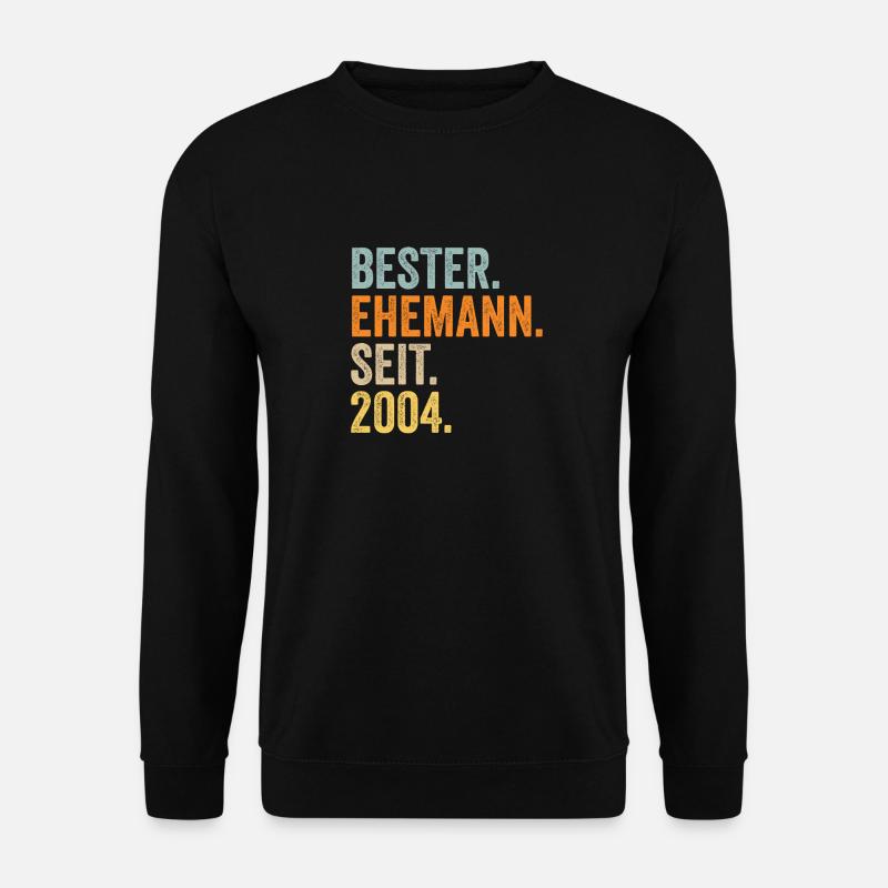 Valentine's Day Best Husband Since 2004 - Unisex Sweatshirt - black