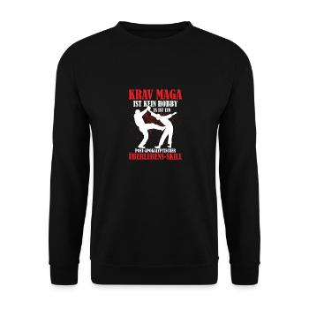 Krav Maga Israeli Self-Defense - Unisex Sweatshirt - black - Front - Alina (178cm) & Michal (187cm)