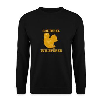 Squirrel Whisperer Funny Animal Lover Chipmunks - Unisex Sweatshirt - black - Front - Alina (178cm) & Michal (187cm)