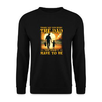 Merci d’être le père que tu n’avais pas à être - Sweat-shirt Unisexe - noir - Devant - Alina (178cm) & Michal (187cm)