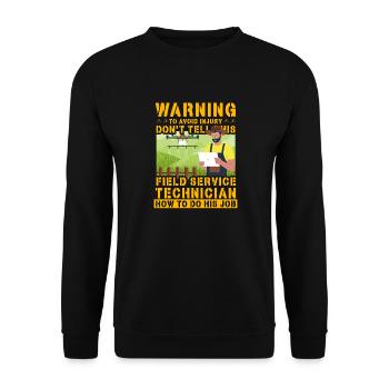Warnung, um Verletzungen zu vermeidenSagen Sie es diesem Feld nicht - Unisex Pullover - Schwarz - Vorne - Alina (178cm) & Michal (187cm)