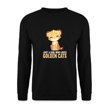 Chats dorés Chat doré - Sweat-shirt Unisexe - noir - Devant - Alina (178cm) & Michal (187cm)