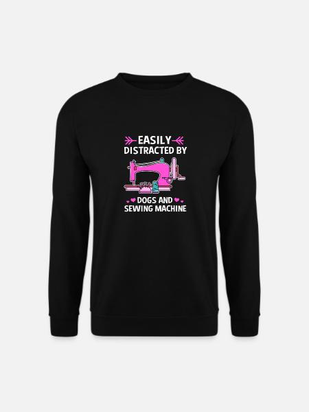 Sewing Machine Seamstress - Unisex Sweatshirt - black