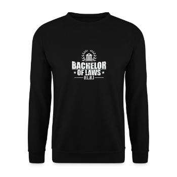 Bachelor of Laws in Law - Unisex Sweatshirt - black - Front - Alina (178cm) & Michal (187cm)