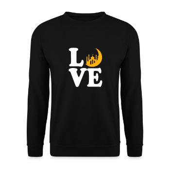 Muslim Islam Moslem Muslima Eid Mubarak - Unisex Sweatshirt - black - Front - Alina (178cm) & Michal (187cm)