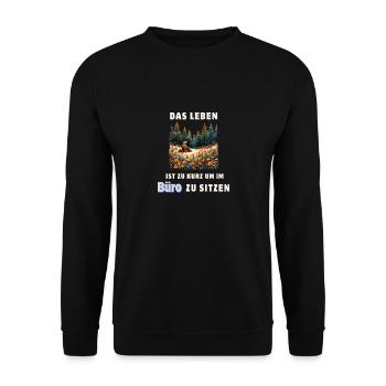 Bureau de jardinier disant tondeuse à gazon jardin drôle - Sweat-shirt Unisexe - noir - Devant - Alina (178cm) & Michal (187cm)
