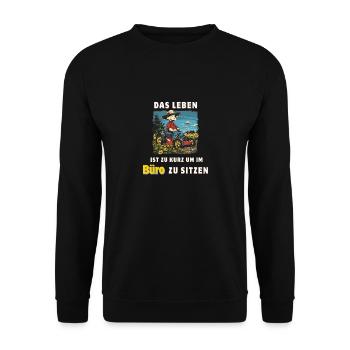 Bureau Jardinier Disant Jardin Drôle - Sweat-shirt Unisexe - noir - Devant - Alina (178cm) & Michal (187cm)