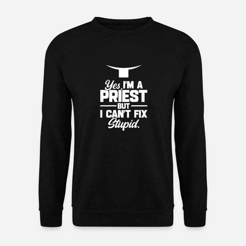 Priester Katholischer christlicher Priester - Unisex Pullover - Schwarz