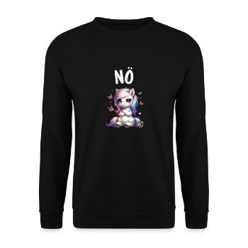 Cheval Drôle Dicton Non pour les amoureux des chevaux - Sweat-shirt Unisexe - noir - Devant - Alina (178cm) & Michal (187cm)