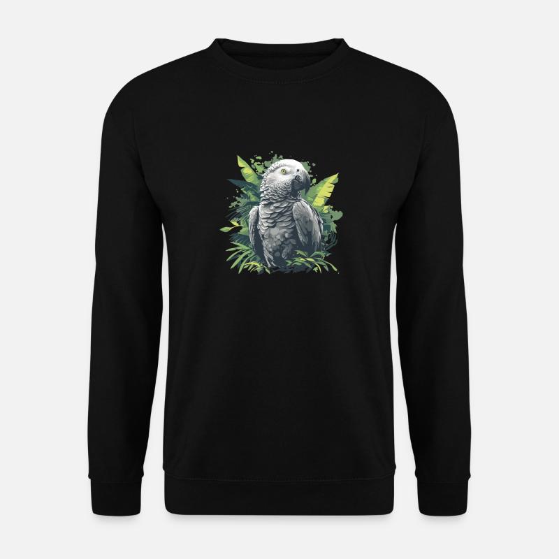 African grey parrots - Unisex Sweatshirt - black