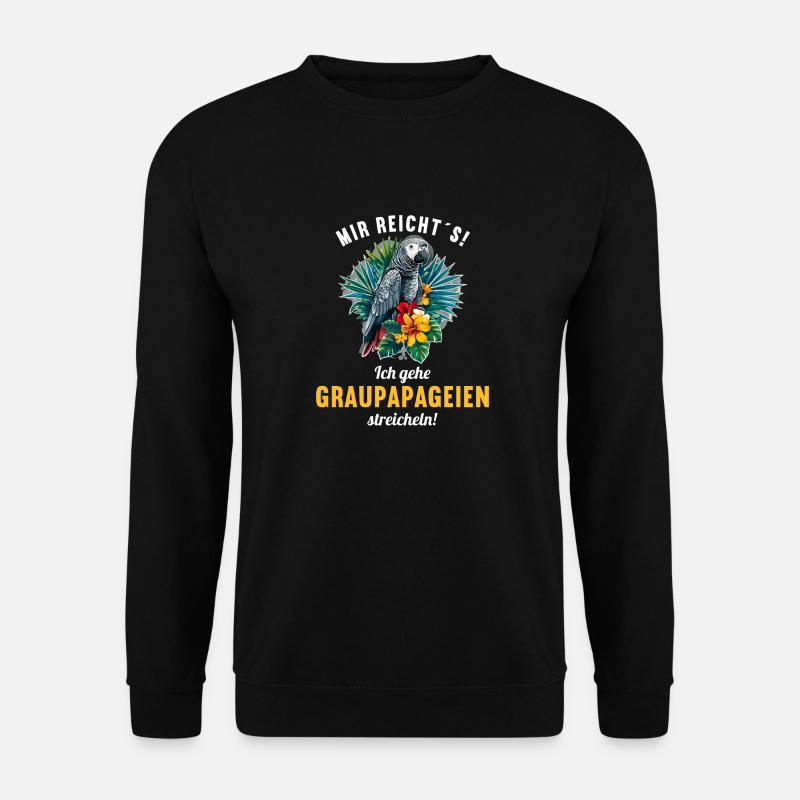 Perroquets gris d’Afrique - Sweat-shirt Unisexe - noir
