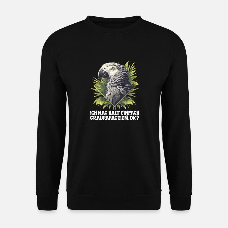 Graupapageien Graupapagei - Unisex Pullover - Schwarz