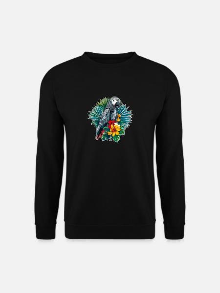 African grey parrots - Unisex Sweatshirt - black