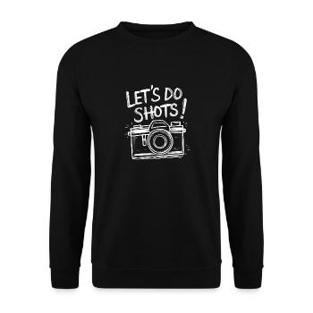 Let's do shots! - Unisex Sweatshirt - black - Front - Alina (178cm) & Michal (187cm)