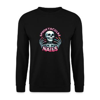 Spooktacular Nails Nail Tech Nail Tech Kosmetikerin - Unisex Pullover - Schwarz - Vorne - Alina (178cm) & Michal (187cm)