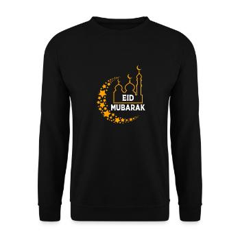 Muslim Islam Moslem Muslima Eid Mubarak - Unisex Sweatshirt - black - Front - Alina (178cm) & Michal (187cm)