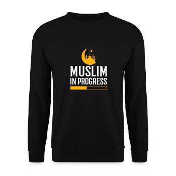 Muslim - Unisex Pullover - Schwarz - Vorne - Alina (178cm) & Michal (187cm)