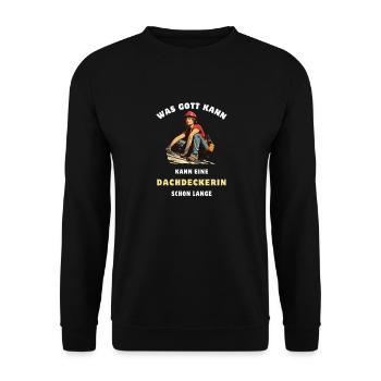 Couvreur Profession Drôle Dicton Artisane - Sweat-shirt Unisexe - noir - Devant - Alina (178cm) & Michal (187cm)