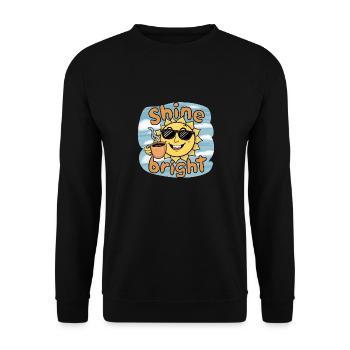 SHINE BRIGHT - Unisex Sweatshirt - black - Front - Alina (178cm) & Michal (187cm)