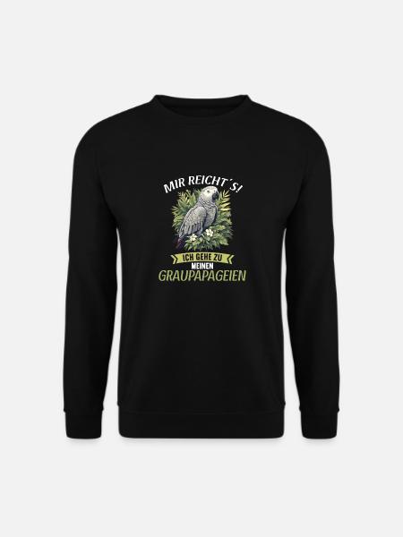 Graupapageien Graupapagei - Unisex Pullover - Schwarz