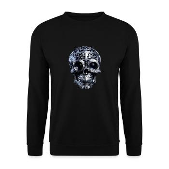 Space skull - Unisex Sweatshirt - black - Front - Alina (178cm) & Michal (187cm)