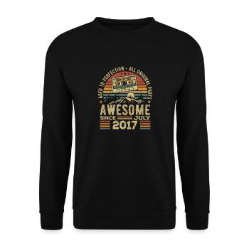 2017 July | Born in July 2017 | July 2017 - Unisex Sweatshirt - black - Front - Alina (178cm) & Michal (187cm)