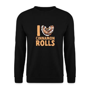 Cinnamon roll - Unisex Sweatshirt - black - Front - Alina (178cm) & Michal (187cm)