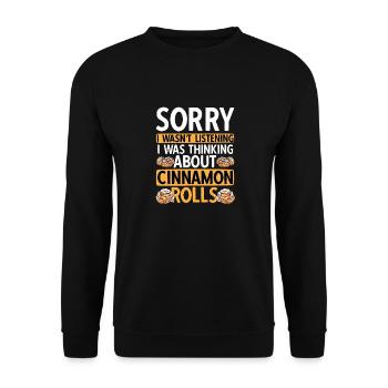 Cinnamon roll - Unisex Sweatshirt - black - Front - Alina (178cm) & Michal (187cm)