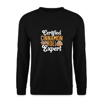 Cinnamon roll - Unisex Sweatshirt - black - Front - Alina (178cm) & Michal (187cm)