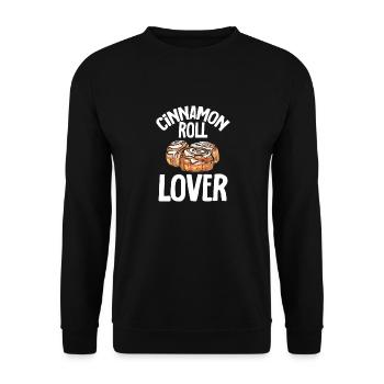 Rouleau à la cannelle - Sweat-shirt Unisexe - noir - Devant - Alina (178cm) & Michal (187cm)