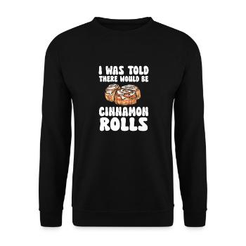 Cinnamon roll - Unisex Sweatshirt - black - Front - Alina (178cm) & Michal (187cm)