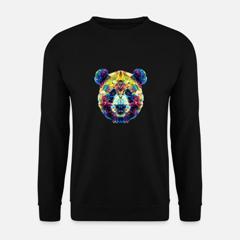 Geometric Panda - Unisex Sweatshirt - black