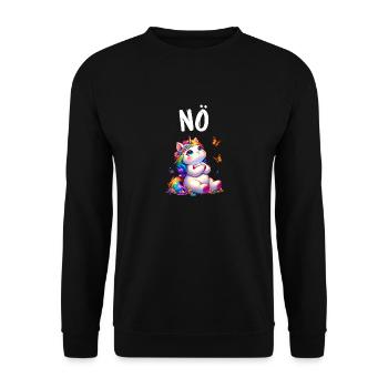 La licorne dit non aux créatures mythiques des garçons et des filles - Sweat-shirt Unisexe - noir - Devant - Alina (178cm) & Michal (187cm)