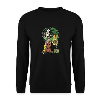 Hippie Cheval Environnement Nature Conservation Climat Terre Nature - Sweat-shirt Unisexe - noir - Devant - Alina (178cm) & Michal (187cm)
