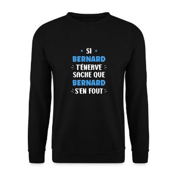 Bernard - Sweat-shirt Unisexe - noir - Devant - Alina (178cm) & Michal (187cm)