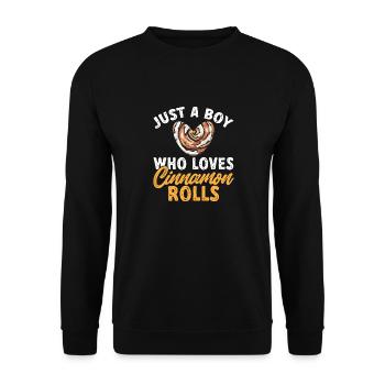 Cinnamon roll - Unisex Sweatshirt - black - Front - Alina (178cm) & Michal (187cm)