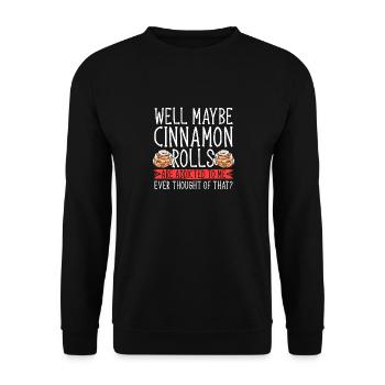 Cinnamon roll - Unisex Sweatshirt - black - Front - Alina (178cm) & Michal (187cm)