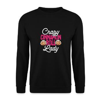 Cinnamon roll - Unisex Sweatshirt - black - Front - Alina (178cm) & Michal (187cm)