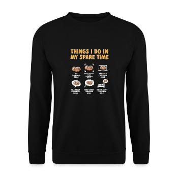 Cinnamon roll - Unisex Sweatshirt - black - Front - Alina (178cm) & Michal (187cm)