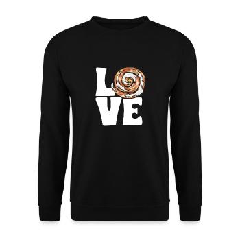 Cinnamon roll - Unisex Sweatshirt - black - Front - Alina (178cm) & Michal (187cm)