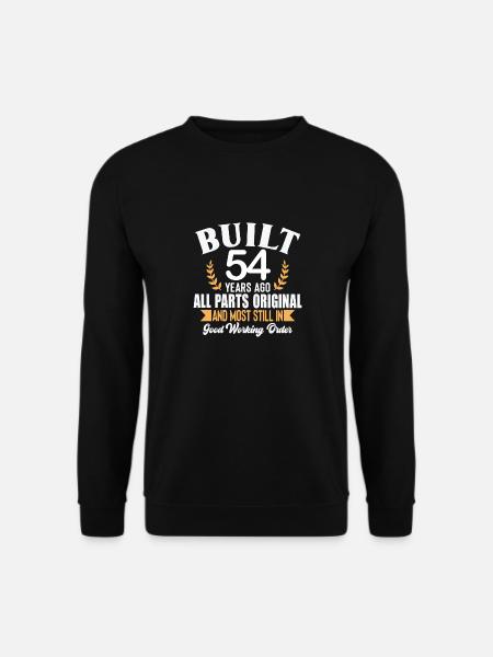 Built 54 Years Ago All Parts Original Outfit 54th - Unisex Sweatshirt - black