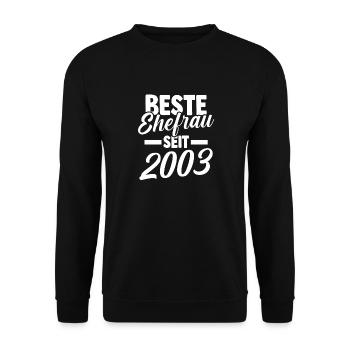 Meilleure épouse de la Saint-Valentin depuis 2003 - Sweat-shirt Unisexe - noir - Devant - Alina (178cm) & Michal (187cm)