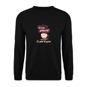 Coffee, Coffee Drinker Saying, Coffee Lover - Unisex Sweatshirt - black - Front - Alina (178cm) & Michal (187cm)