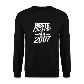 Meilleure épouse de la Saint-Valentin depuis 2007 - Sweat-shirt Unisexe - noir - Devant - Alina (178cm) & Michal (187cm)