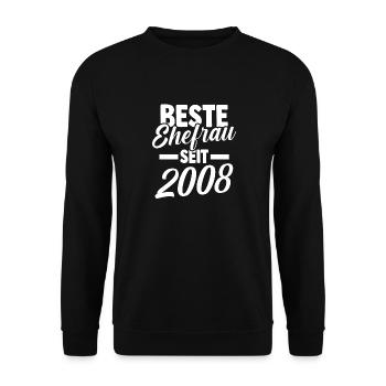 Meilleure épouse de la Saint-Valentin depuis 2008 - Sweat-shirt Unisexe - noir - Devant - Alina (178cm) & Michal (187cm)