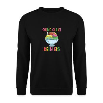 Crème glacée, amateur de crème glacée, dicton de nourriture de crème glacée - Sweat-shirt Unisexe - noir - Devant - Alina (178cm) & Michal (187cm)
