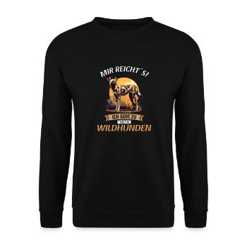 Wild Dogs Wild Dog - Unisex Sweatshirt - black - Front - Alina (178cm) & Michal (187cm)