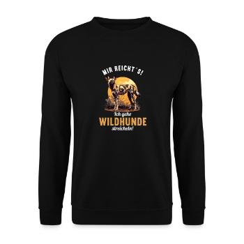 Chiens sauvages Chien sauvage - Sweat-shirt Unisexe - noir - Devant - Alina (178cm) & Michal (187cm)